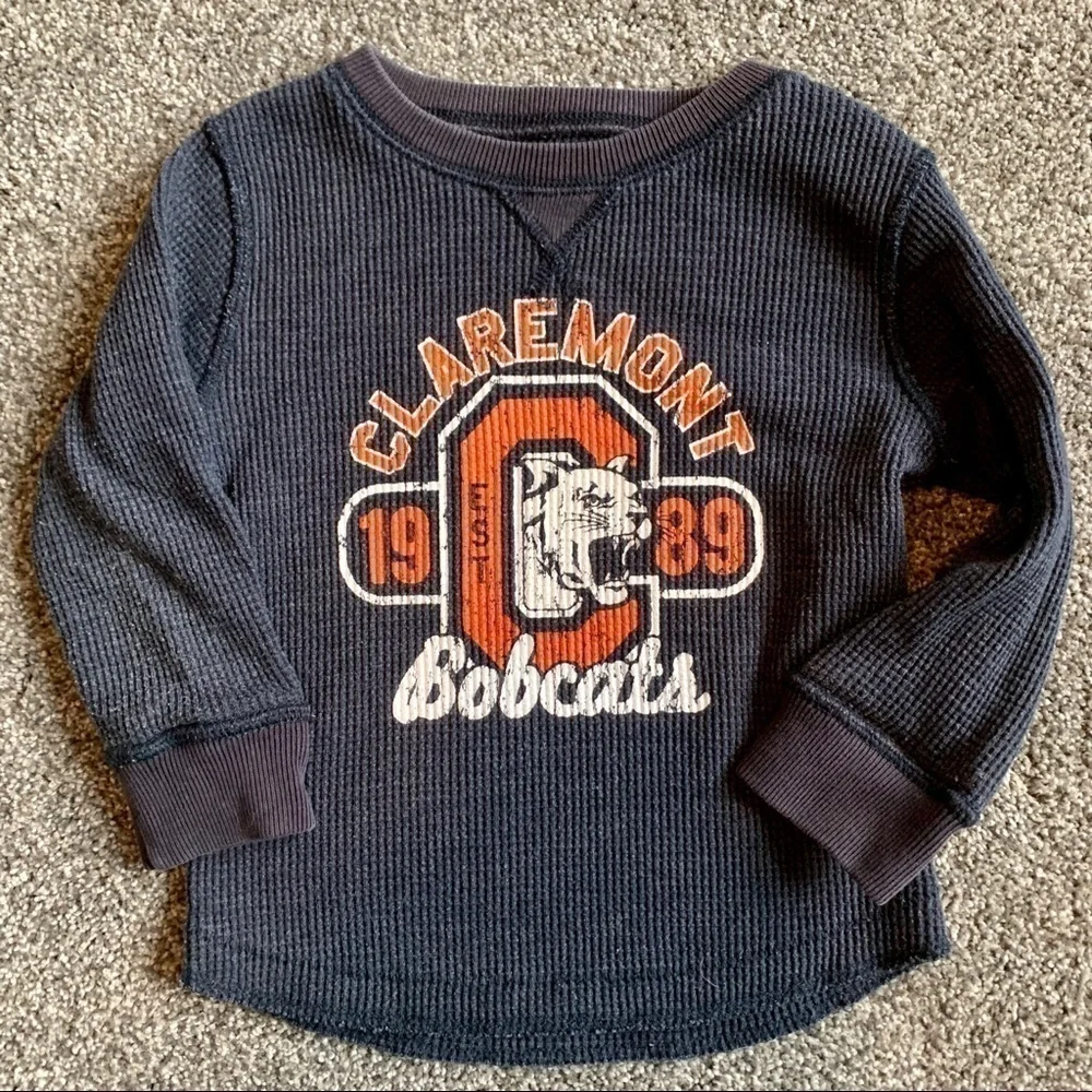 Two Waffle Knit Long Sleeved Tops - 18 Months